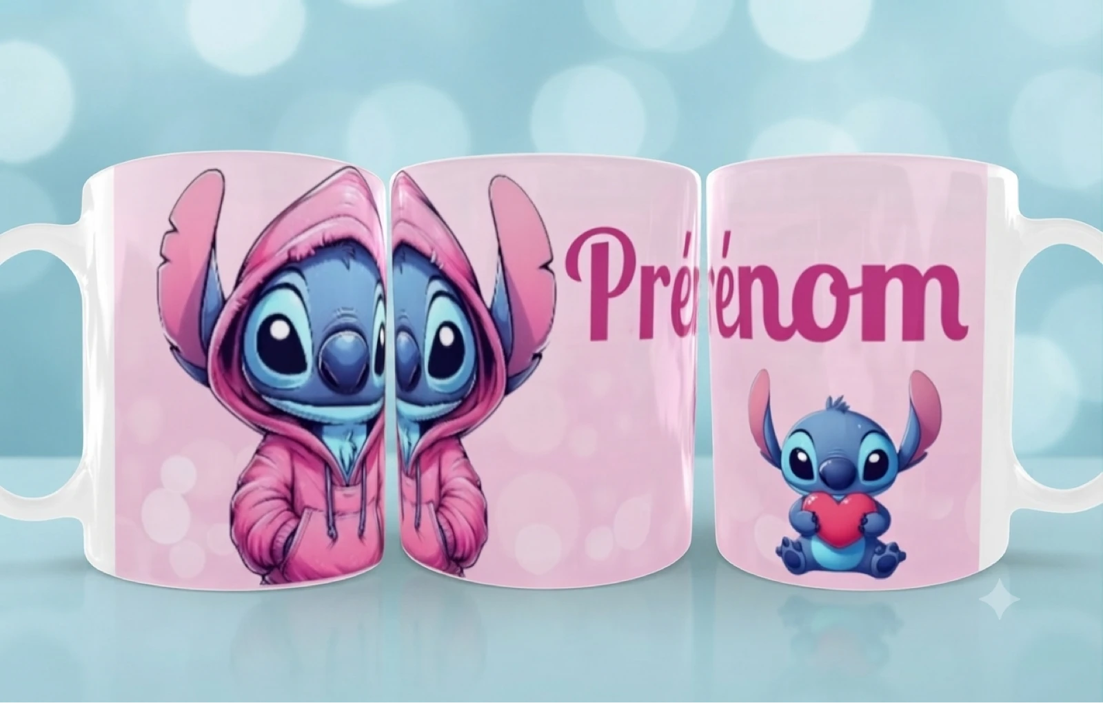 Tasse stitch avec prénom 